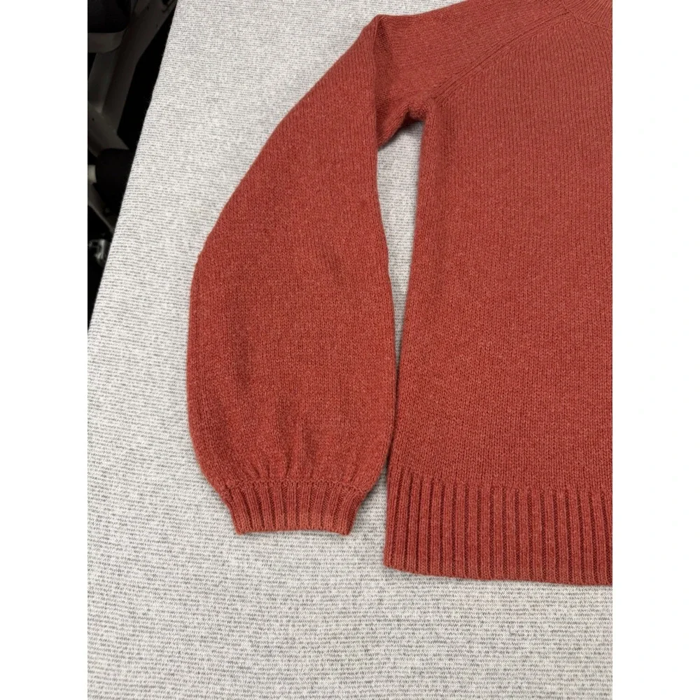 Smartwool Womens Merino Wool Blend Raglan Balloon Sleeve Sweater Orange Large
